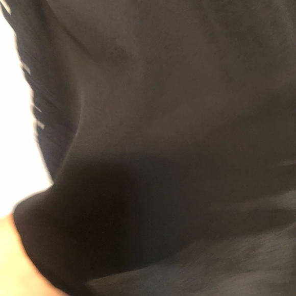 Banana Republic large black tank top sleeveless crochet front semi sheer back - Picture 15 of 16